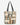 POCKET CLUSTER LAPTOP TOTE - Beige Patterned